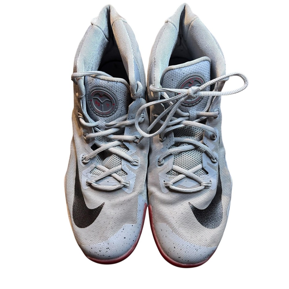 Nike Basketball Shoes Mens Size 11.5 Gray Red High Top Sneakers 888407-062